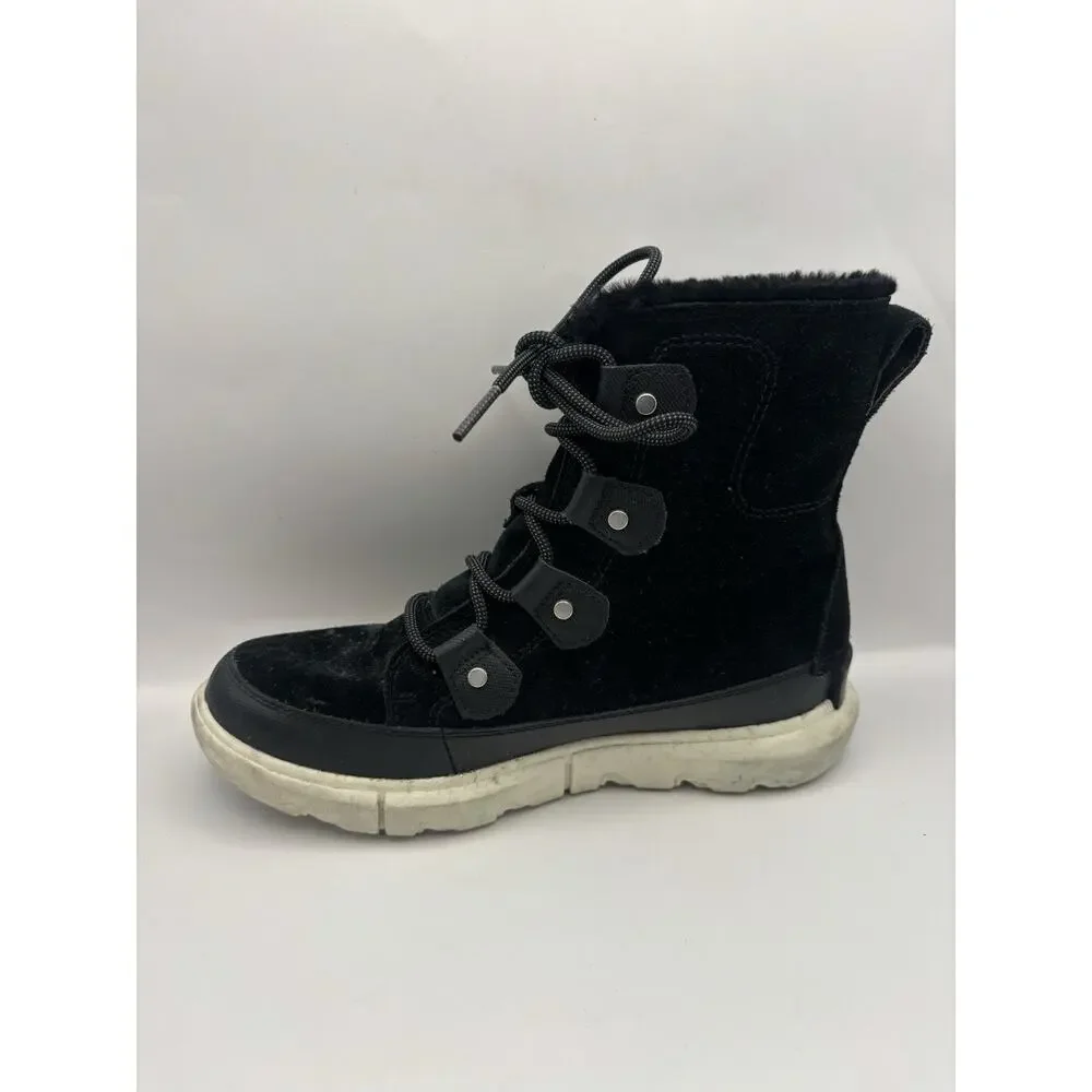 Sorel Explorer II Joan Black Boots Women Size 7